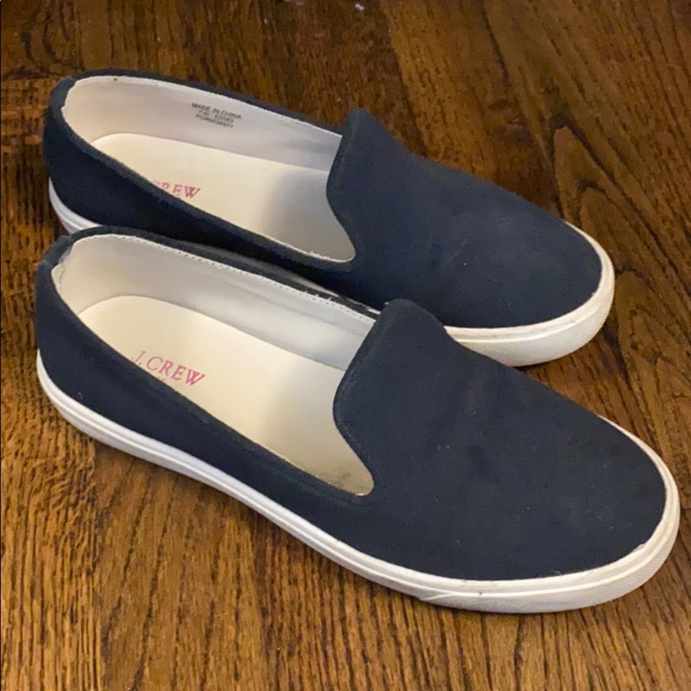 J.Crew slip on sneakers, size 7, navy